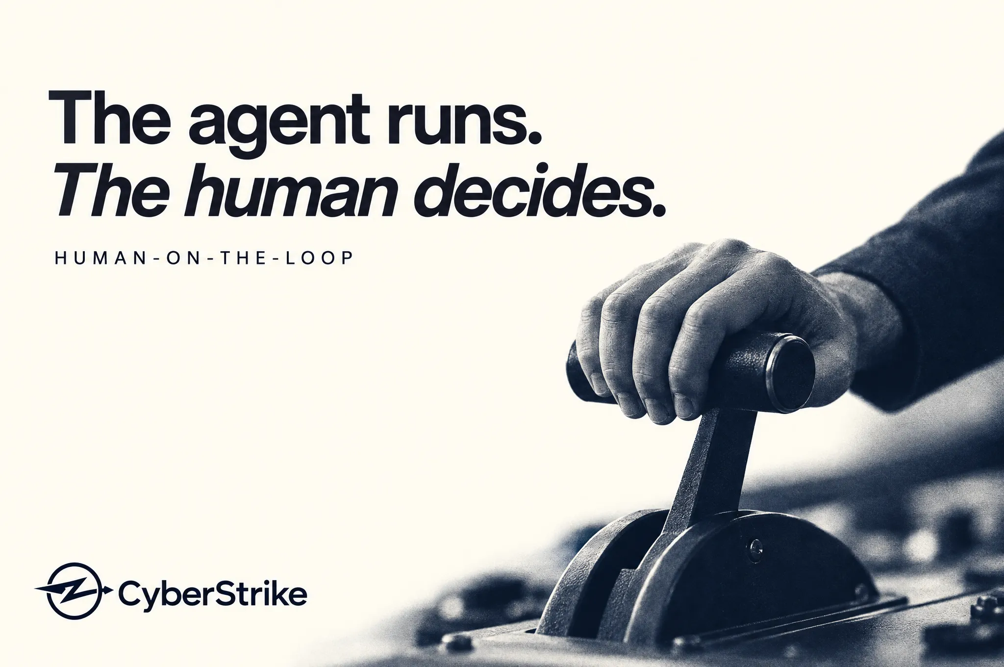 The agent runs, the human decides: human-on-the-loop
