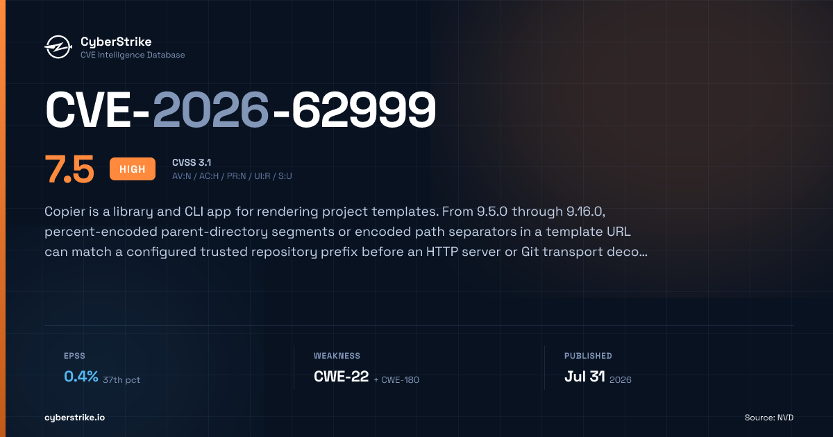 CVE-2026-62999 — CVE Detail | CyberStrike